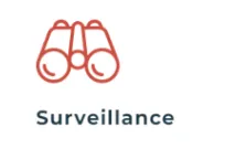 Surveillance service illustration with binoculars